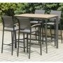 Black Outdoor Bar Set with 4 Bar Stools - Como