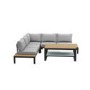 Grey Garden Corner Sofa Set with Adjustable Table - Como