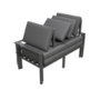 Grey Metal Garden Sofa Set - Como