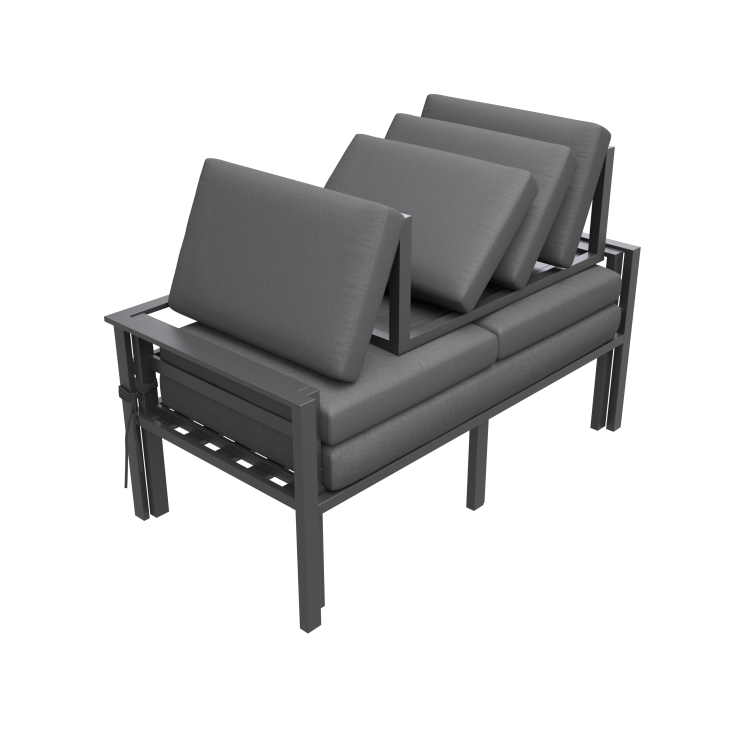 Grey Metal Garden Sofa Set - Como