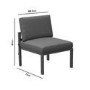 Grey Metal Garden Sofa Set - Como