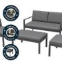 Grey Metal Garden Sofa Set - Como