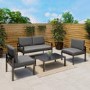 Grey Metal Garden Sofa Set - Como