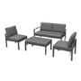 Grey Metal Garden Sofa Set - Como