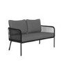 Rope Garden Sofa Set in Grey and Black  - Como