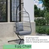 Grey Garden Folding Single Egg Swing Chair with Stand - Como