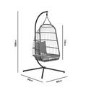 Grey Garden Folding Single Egg Swing Chair with Stand - Como