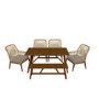 6 Seater Wooden Garden Dining Set with Bench and Chairs - Aspen