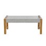 4 Seater Grey Rattan Garden Sofa Set With Solid Wood Frame - Aspen