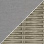 4 Seater Grey Rattan Garden Sofa Set With Solid Wood Frame - Aspen