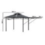 3 x 3m Dark Grey and  Metal Retractable Side Gazebo - Fortrose