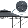 3 x 3m Dark Grey and  Metal Retractable Side Gazebo - Fortrose