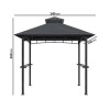 1.5 x 2.4m  Dark Grey Metal Gazebo - Fortrose