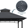 1.5 x 2.4m  Dark Grey Metal Gazebo - Fortrose