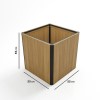 Square Wooden Garden Planter - 55 x 55cm Como