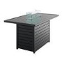 6 Seater Grey Aluminium & Rope Garden Dining Set with Firepit Table