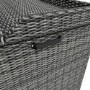 Grey Rattan Water Resistant Garden Storage Box with Serving Ledge & Wheels - 150x90cm - Fortrose