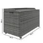 Grey Rattan Water Resistant Garden Storage Box with Serving Ledge & Wheels - 150x90cm - Fortrose