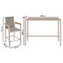4 Stools Wood Effect & Aluminium Garden Bar Set - Como