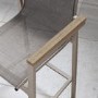 4 Stools Wood Effect & Aluminium Garden Bar Set - Como