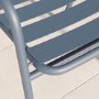 4 Seater Grey Aluminium Table and Chairs Outdoor Garden Dining Set