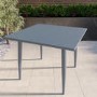 4 Seater Grey Aluminium Table and Chairs Outdoor Garden Dining Set