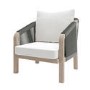 2 Seater Solid Natural Teak Wood & Rope Garden Bistro Set - Aspen