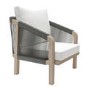 2 Seater Solid Natural Teak Wood & Rope Garden Bistro Set - Aspen