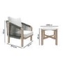 2 Seater Solid Natural Teak Wood & Rope Garden Bistro Set - Aspen