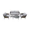 4 Seater Garden Sofa Set with Wicker Woven Chairs &amp; 2 Tables - Como 