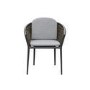 6 Seater Garden Dining Set with Woven Wicker Chairs & Stone Table Top