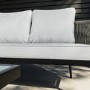 5 Seater Cream Rope and Black Metal Garden Sofa Set with Coffee Tables - Aspen