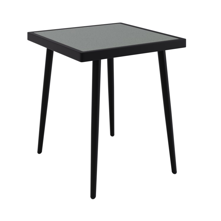 5 Seater Cream Rope and Black Metal Garden Sofa Set with Coffee Tables - Aspen