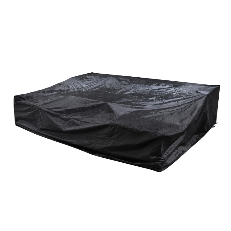 4 Seater Grey Modular Stackable Garden Sofa with Waterproof Cover