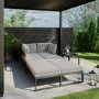 4 Seater Modular Stack Away Garden Sofa Set in Grey with Waterproof Cover