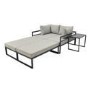 4 Seater Modular Stack Away Garden Sofa Set in Grey with Waterproof Cover