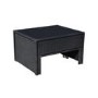8 Seater Black Rattan Dining Set with Bench Seating & Extendable Table - Fortrose