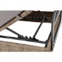 5 Seater Beige Rattan Corner Sofa Set with Reclining Sun Lounger and Coffee Table