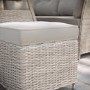7 Seater Light Rattan Corner Sofa Set with 2 Stools and  Glass Table Top