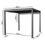 Heavy Duty Charcoal Aluminium Pergola with Louvered Shutter Roof and Textilene Side Panel 3 x 3m - Como