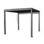 Heavy Duty Charcoal Aluminium Pergola with Louvered Shutter Roof and Textilene Side Panel 3 x 3m - Como