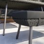 6 Seater Dark Grey Rattan Corner Dining Set with 2 Benches