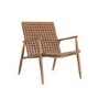 Bistro Set with Leather Look Rattan Chairs and Round Glass Table