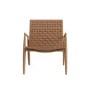 Bistro Set with Leather Look Rattan Chairs and Round Glass Table