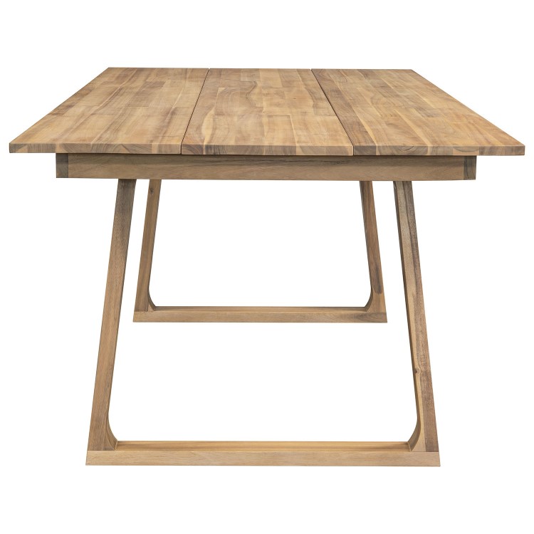 6 Seater Acacia Wood Outdoor Garden Table and Chairs Dining Set