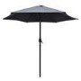 4 Seater Black Rope Wicker Outdoor Garden Dining Set with Matching Parasol