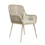 Beige Rope Wicker Corner Sofa Set with Matching Bench Stools & Parasol