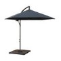 Black Rope Effect Corner Sofa Set with Matching Stools and Parasol