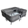 4 Seater Rope Detail Sofa and Armchair Set with Coffee Table