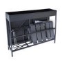 Black Aluminium Space-Saving Balcony Bistro Set with Folding Chairs & Planter Box